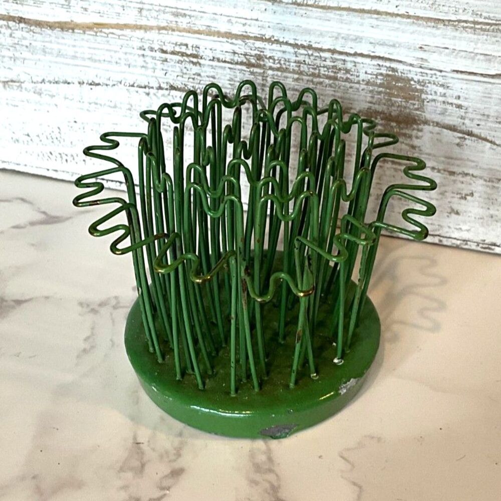 Vintage Blue Ribbon Hairpin Flower Frog EUC - Picture 3 of 5